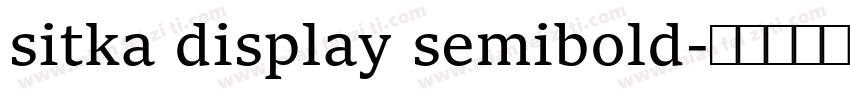 sitka display semibold字体转换